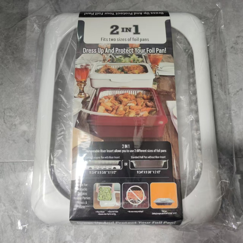 2-ühes fooliumist väljamõeldud panz plekk-paberist säilituskarp, piknikuplekk-paberist säilituskarp, plastalus