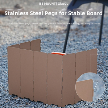 Telkimisvarustusega välistingimustes kasutatav kokkupandav tuule suunaja rauast kassettahju mitmekülgne tuulekindel kate kümme korda äge pliit tuulekindel laud hulgimüük