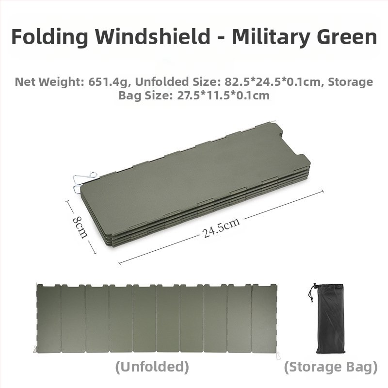 Telkimisvarustusega välistingimustes kasutatav kokkupandav tuule suunaja rauast kassettahju mitmekülgne tuulekindel kate kümme korda äge pliit tuulekindel laud hulgimüük