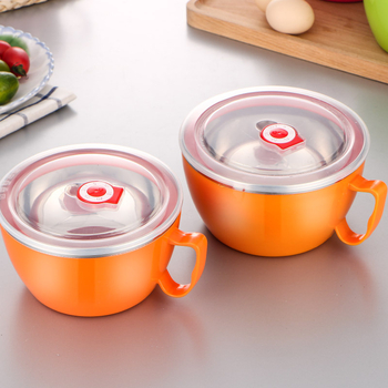 Nerūdijančio plieno korėjietiškų greito paruošimo makaronų dubenėlis, puodelis, nešiojamas dangtelis, studentų bendrabučio dubuo, buitinis sriubos dubuo, didelis dubuo, stalo įrankiai