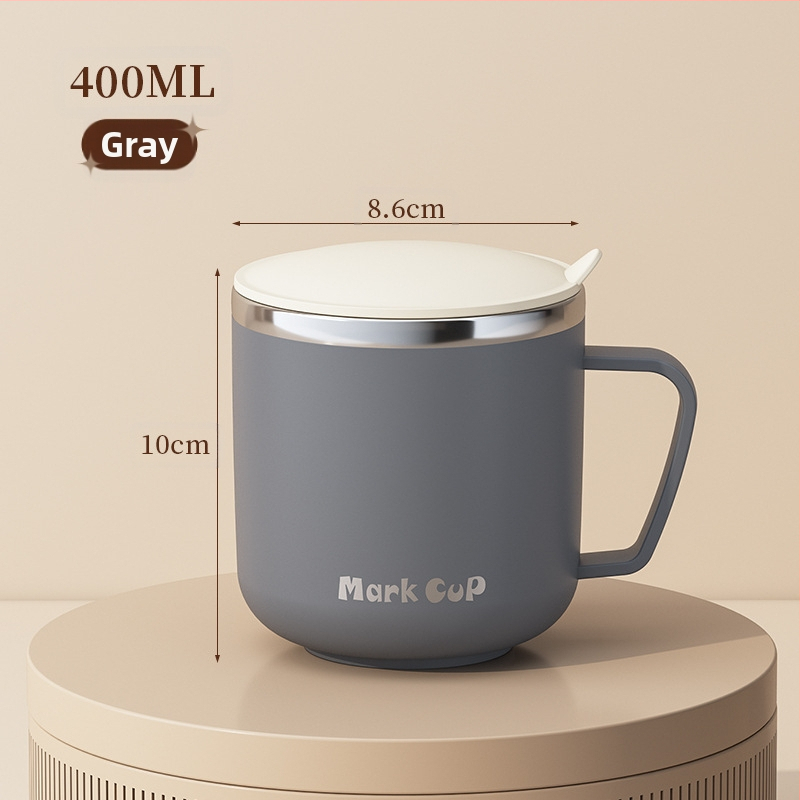 Spetsiaalne tass kaerahelbepudru leotamiseks, piimahommikusöögi tass, kruus, 304 roostevabast terasest kohvitass, uus tass naistele, meestele