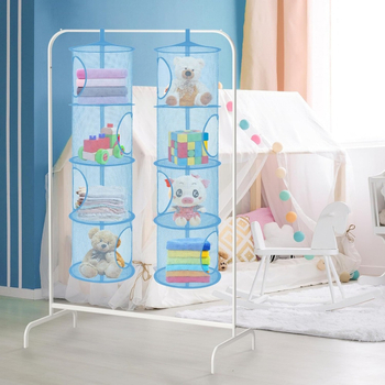 Διασυνοριακό πτυσσόμενο κρεμαστό καλάθι, αναπνεύσιμο καλάθι τεσσάρων τμημάτων, βελούδινο καλάθι αποθήκευσης παιχνιδιών, κρεμαστό κλουβί αποθήκευσης εσωρούχων, καλάθι στεγνώματος κατασκευαστή