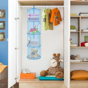 Διασυνοριακό πτυσσόμενο κρεμαστό καλάθι, αναπνεύσιμο καλάθι τεσσάρων τμημάτων, βελούδινο καλάθι αποθήκευσης παιχνιδιών, κρεμαστό κλουβί αποθήκευσης εσωρούχων, καλάθι στεγνώματος κατασκευαστή