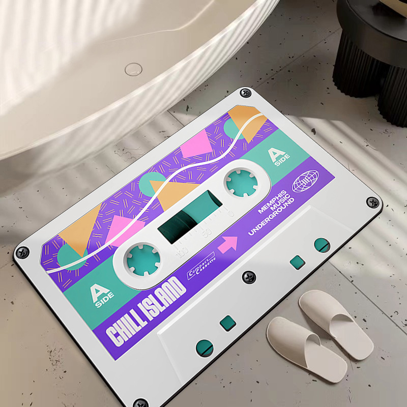 Teip Diatom Mud põrandamatt Vannitoa põrandamatt Sissepääsu uksematt Tualettruumi vett imav libisemiskindel jalamatt Kummist põhi Silikoonist muda