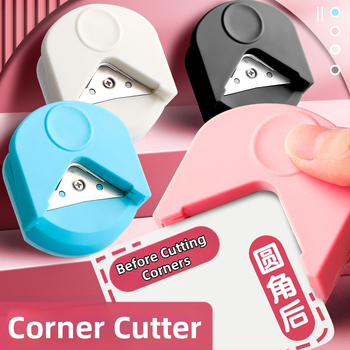 Apaļš stūru griezējs R4 apaļš stūru griezējs mazs apaļš griezējs pēcdiploma iestājeksāmeniem nošķelts birstošu lapu loka foto DIY apsveikuma kartīte