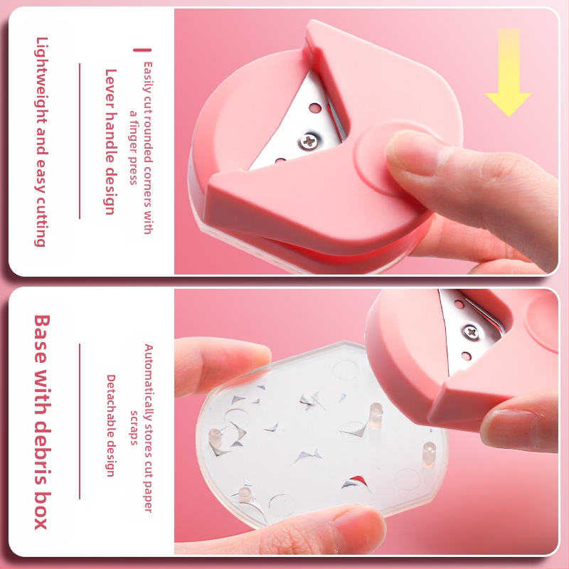 Резачка за кръгли ъгли R4, малка кръгла резачка за прием в следдипломна квалификация, скосена дъга с подвижни листа, фото „Направи си сам“ поздравителна картичка