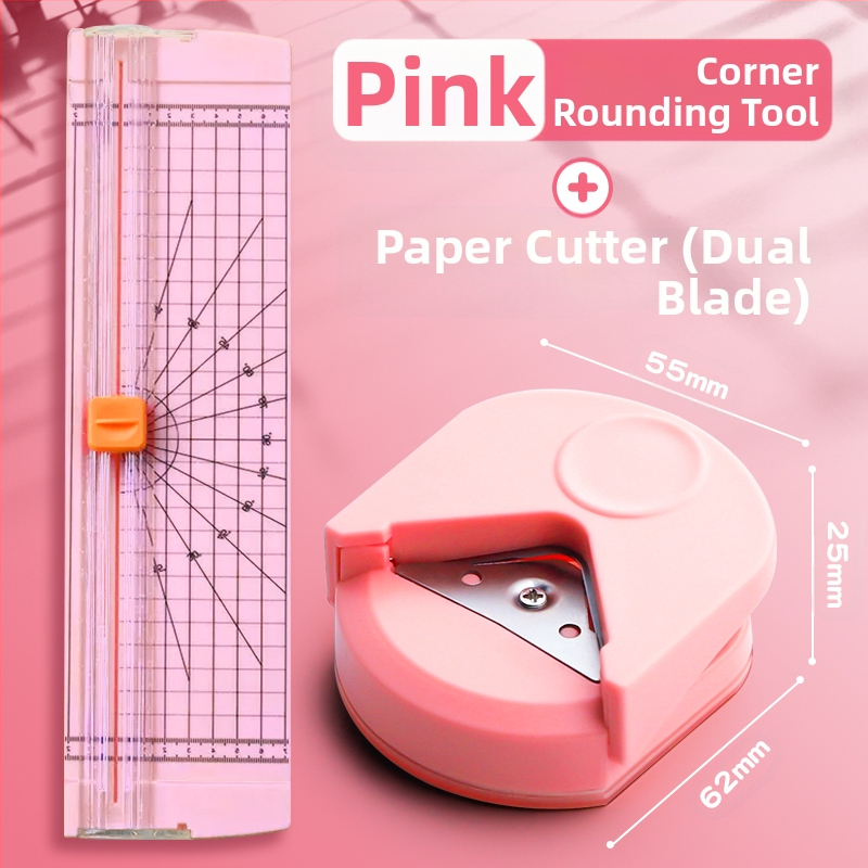 Apaļš stūru griezējs R4 apaļš stūru griezējs mazs apaļš griezējs pēcdiploma iestājeksāmeniem nošķelts birstošu lapu loka foto DIY apsveikuma kartīte