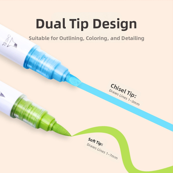 „Guangna Straight“ skystas akrilinis žymeklis, dvipusis, 132 spalvų, nepermatomas ir sudedamas, vaikams skirtas grafiti piešimo rašiklis