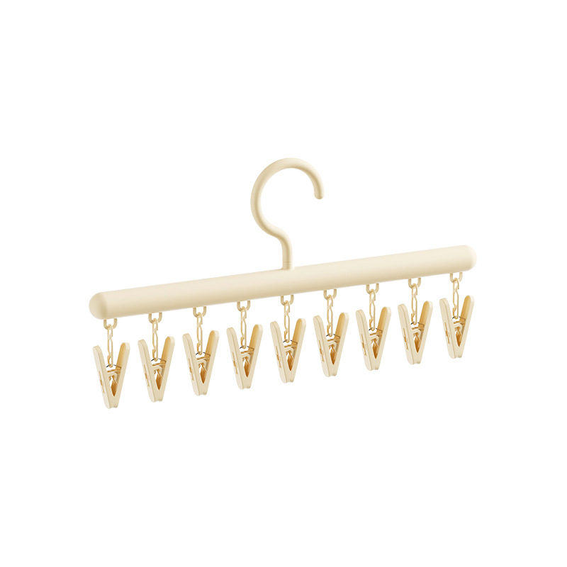 Majapidamisriidepuu klambriga, kõrge värviväärtusega õmblusteta klambriga, multifunktsionaalne üheotstarbeline plastmassist aluspesu sokkide klamber