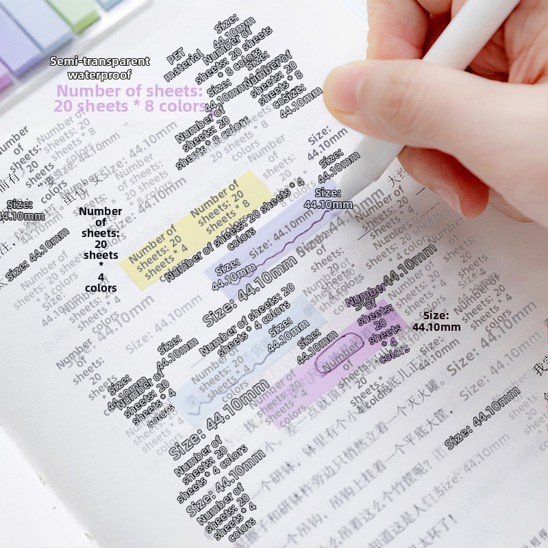 Индексни стикери с лепящи се триизмерни самозалепващи се листчета, стикери за бележки за ученици с етикети с висока наситеност на цветовете