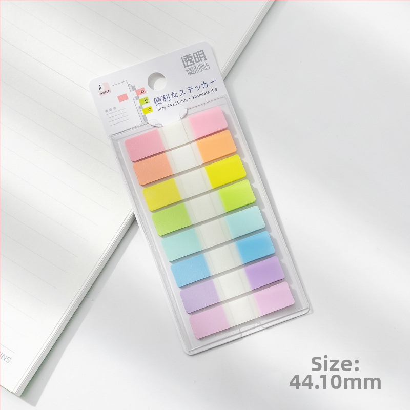 Kleepuv kolmemõõtmeline märkmepaber, õpilastele mõeldud värviliste siltidega indekskleebised