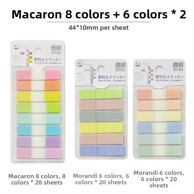 Kleepuv kolmemõõtmeline märkmepaber, õpilastele mõeldud värviliste siltidega indekskleebised