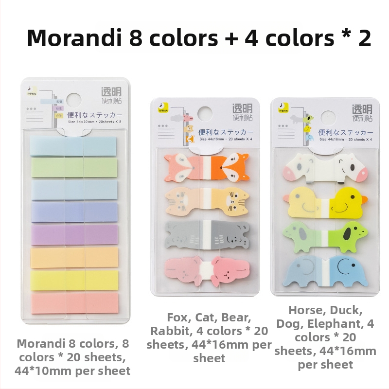 Kleepuv kolmemõõtmeline märkmepaber, õpilastele mõeldud värviliste siltidega indekskleebised