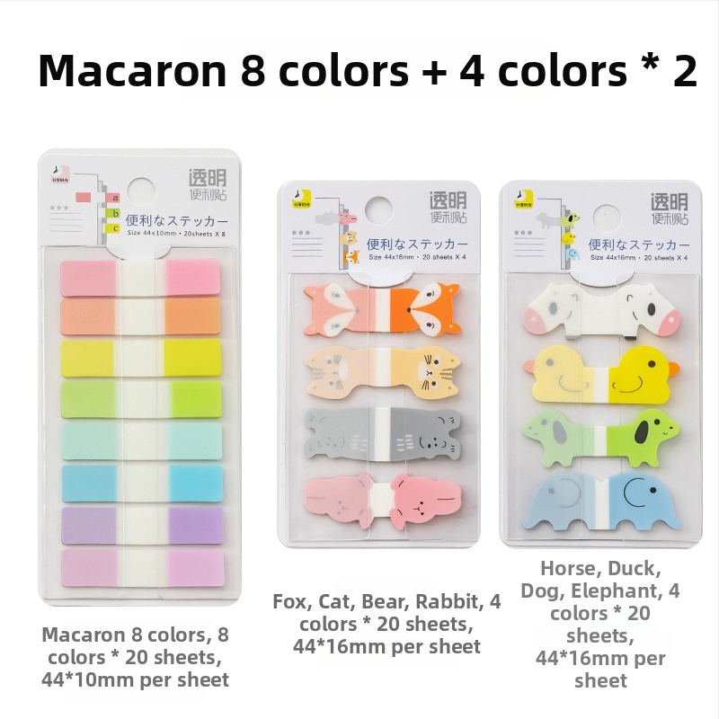 Kleepuv kolmemõõtmeline märkmepaber, õpilastele mõeldud värviliste siltidega indekskleebised