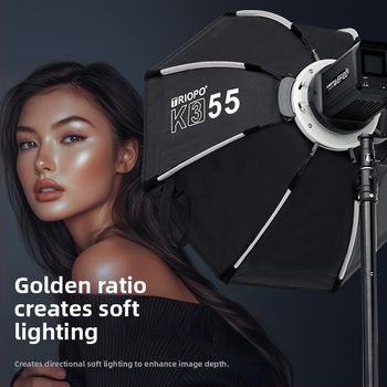 Triopo K3 külgmise tiivaga kaheksanurkne pehme kast, kiire paigaldus, kiirvabastusega baorongi suu, kaamerale kinnitatav välklamp, kaasaskantav pehme valguskate