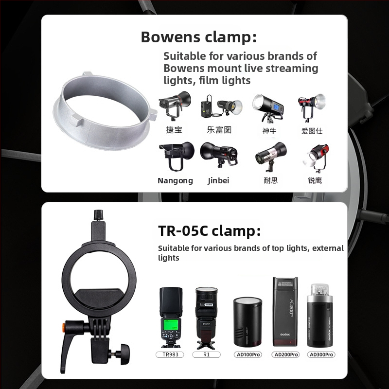 Triopo K3 külgmise tiivaga kaheksanurkne pehme kast, kiire paigaldus, kiirvabastusega baorongi suu, kaamerale kinnitatav välklamp, kaasaskantav pehme valguskate