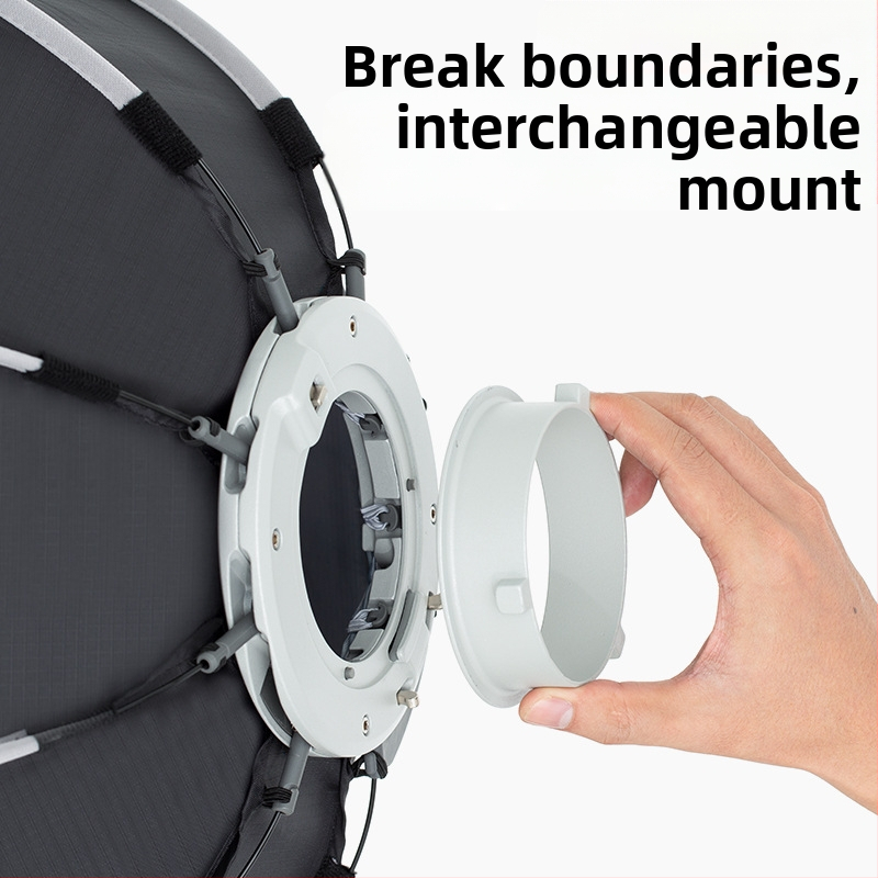 Triopo K3 külgmise tiivaga kaheksanurkne pehme kast, kiire paigaldus, kiirvabastusega baorongi suu, kaamerale kinnitatav välklamp, kaasaskantav pehme valguskate