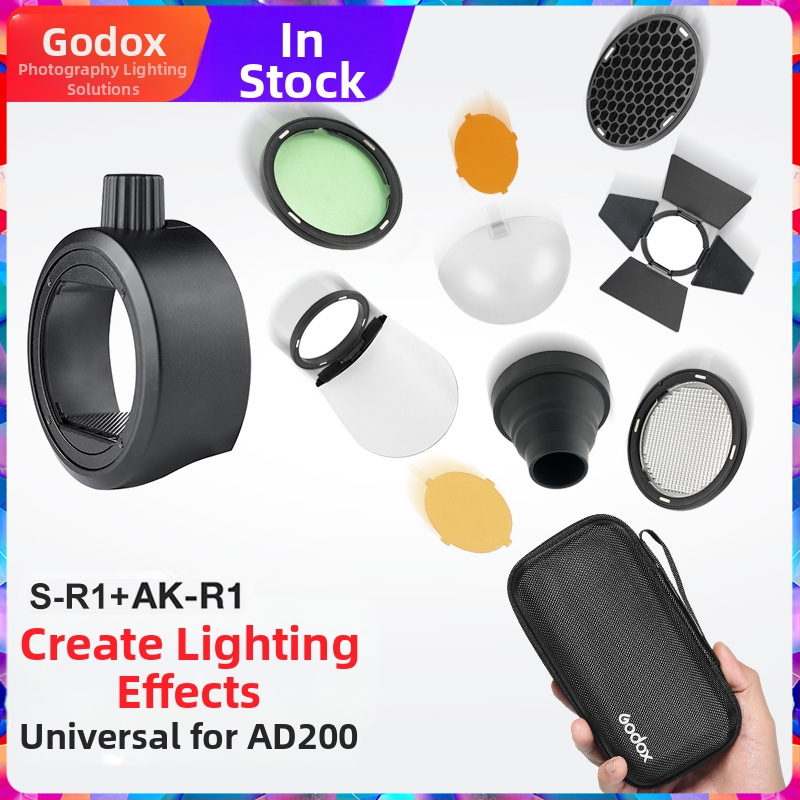 Shenniu S-R1 kerek lámpafej tartozék adapter gyűrűs tetejű vaku V1 AD200PRO fotózási kiegészítők AK-R1