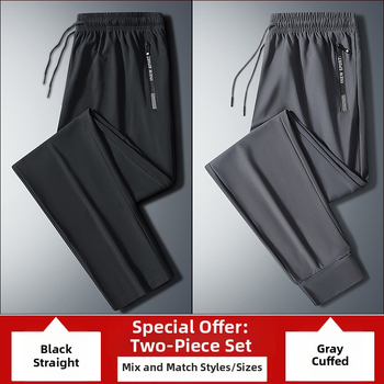 Εκρηκτικά καλοκαιρινά παντελόνια από μετάξι Ice για άνδρες και γυναίκες, αθλητικά παντελόνια, ψηλό ελαστικό, γρήγορο στέγνωμα, casual παντελόνι, ίσια, χαλαρά, μεγάλα μεγέθη, για υπαίθριες δραστηριότητες