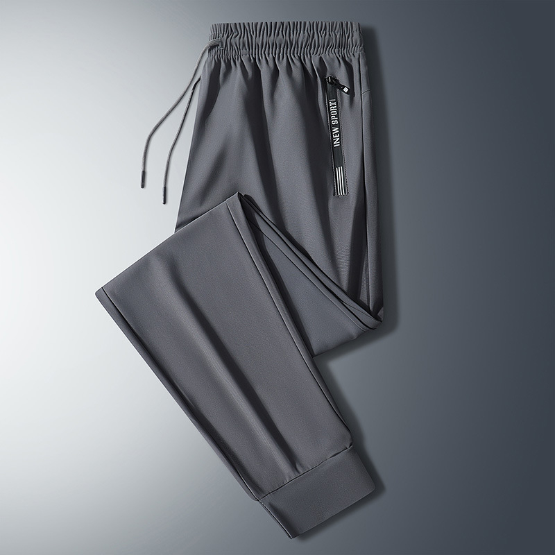 Εκρηκτικά καλοκαιρινά παντελόνια από μετάξι Ice για άνδρες και γυναίκες, αθλητικά παντελόνια, ψηλό ελαστικό, γρήγορο στέγνωμα, casual παντελόνι, ίσια, χαλαρά, μεγάλα μεγέθη, για υπαίθριες δραστηριότητες