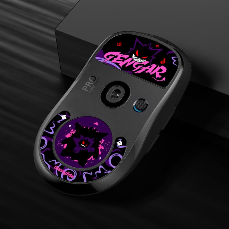 Logitech е подходящ за gpw второ поколение мишка, закалено стъкло, износоустойчива подложка за крака Shit King, може да се персонализира със снимки.