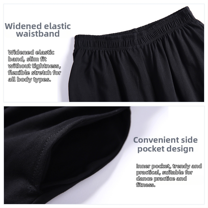 Долнища за аеробика за възрастни, дамски, слим крой, за свиване, черни, за боди танци, слим крой, за фитнес