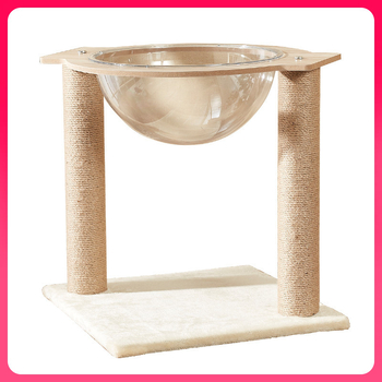 Μικρό ακρυλικό σπίτι με κάψουλα για γάτες, πλαίσιο αναρρίχησης για γάτες, στύλος ξυσίματος για γάτες, δέντρο για γάτες, σπίτι για γάτες, ενσωματωμένη σανίδα ξυσίματος για γάτες, κλουβί για γάτες