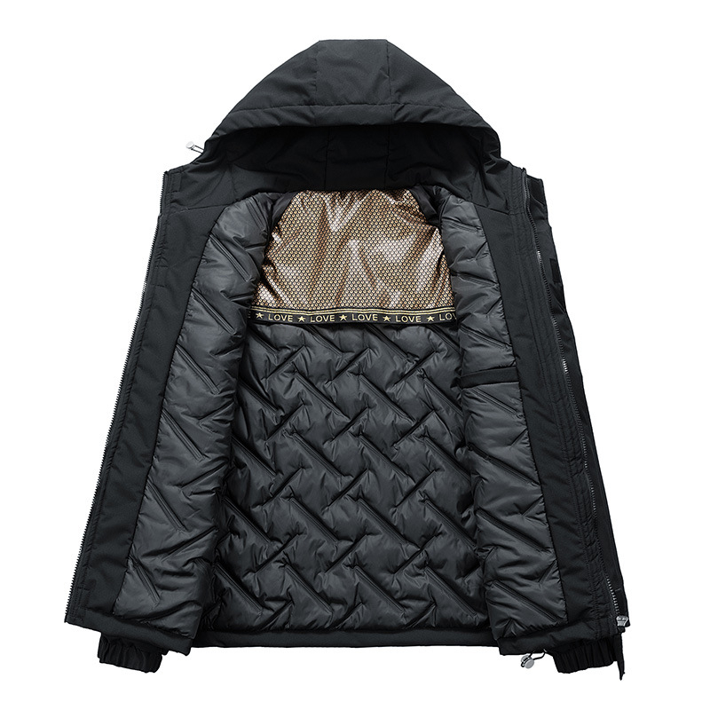 Meeste sügis- ja talvine mitme taskuga lahtise tööriistaga puuvillane jope kapuutsiga Hongkongi stiilis trendikas top, universaalsed ühevärvilised riided