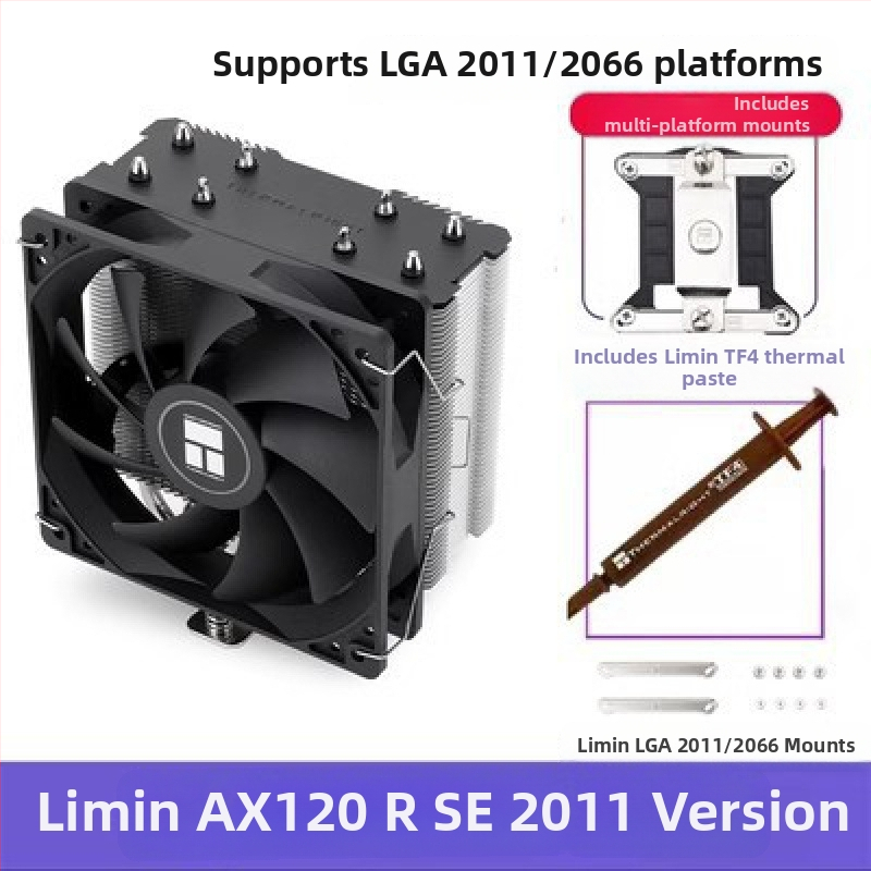 Limin AX120R SE arvuti CPU radiaator antigravitatsiooniline lauaarvuti ARGB ventilaator vaigistatud valge 1700/AM5
