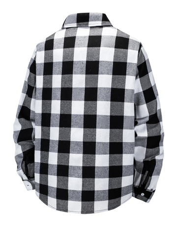 Cămașă cu mânecă lungă pentru bărbați, populară de la Amazon, de toamnă, pentru comerț exterior transfrontalier, de mărime mare, în carouri americane, cu mânecă lungă