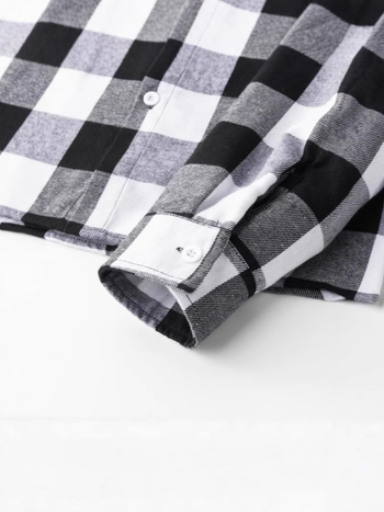 Δημοφιλές ανδρικό φθινοπωρινό μακρυμάνικο πουκάμισο της Amazon για διασυνοριακό εμπόριο εξωτερικού, μεγάλο ανδρικό αμερικανικό καρό πουκάμισο με μακριά μανίκια