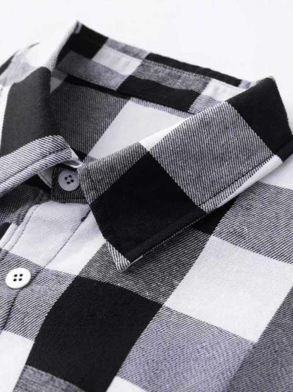 Cămașă cu mânecă lungă pentru bărbați, populară de la Amazon, de toamnă, pentru comerț exterior transfrontalier, de mărime mare, în carouri americane, cu mânecă lungă