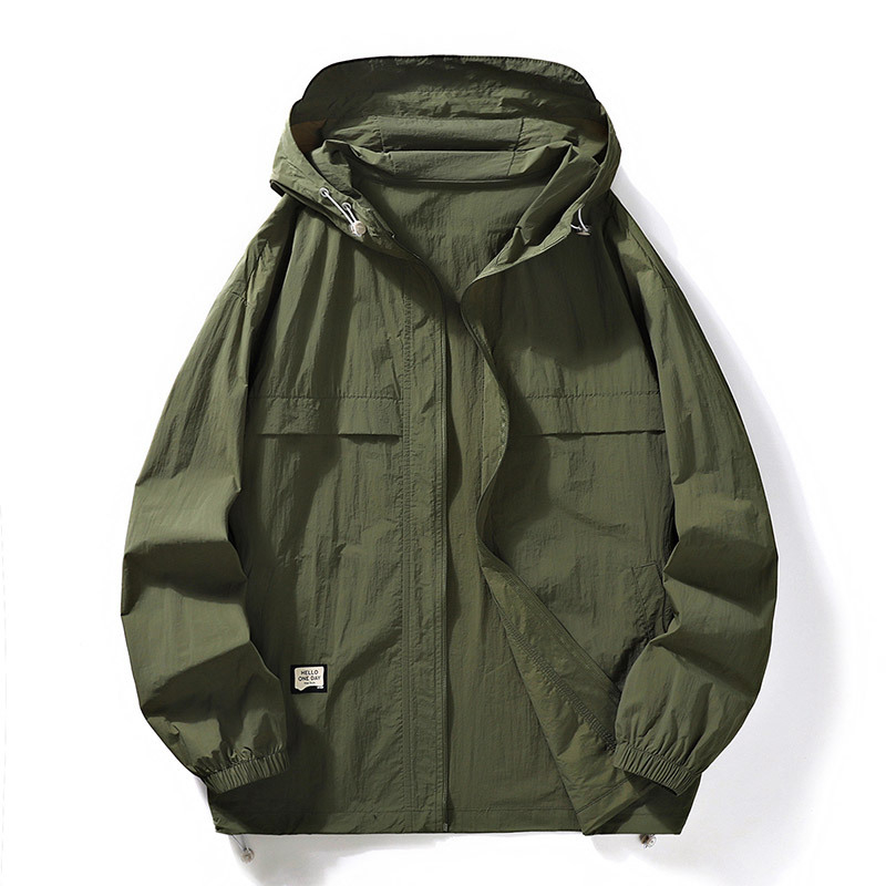 2025. aasta suvine uus ühevärviline paarile mõeldud jää päikesekaitseriietus meestele, suured lahtised heleda nahaga riided, meeste kapuutsiga jope