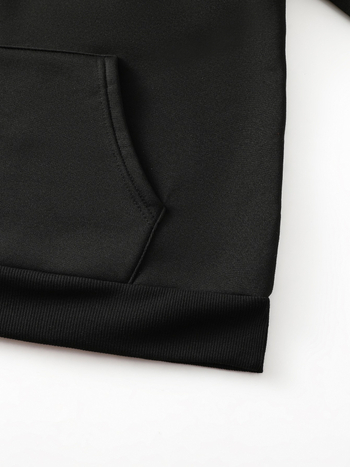 Meeste geomeetrilise mustriga vabaaja kapuutsiga dressipluus - pikkade varrukatega, känguru taskuga, sportimiseks õues kasutamiseks