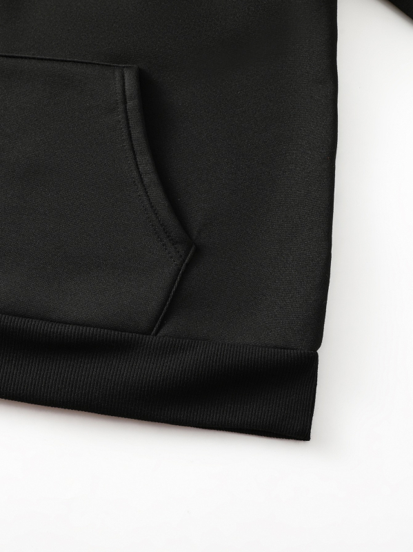 Meeste geomeetrilise mustriga vabaaja kapuutsiga dressipluus - pikkade varrukatega, känguru taskuga, sportimiseks õues kasutamiseks