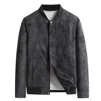 Pavasario ir rudens nauja užsienio prekybos didmeninė motociklo striukė paaugliams vyriška zomšos PU striukė vyriška laisvalaikio odinė vėjo nepraleidžianti striukė