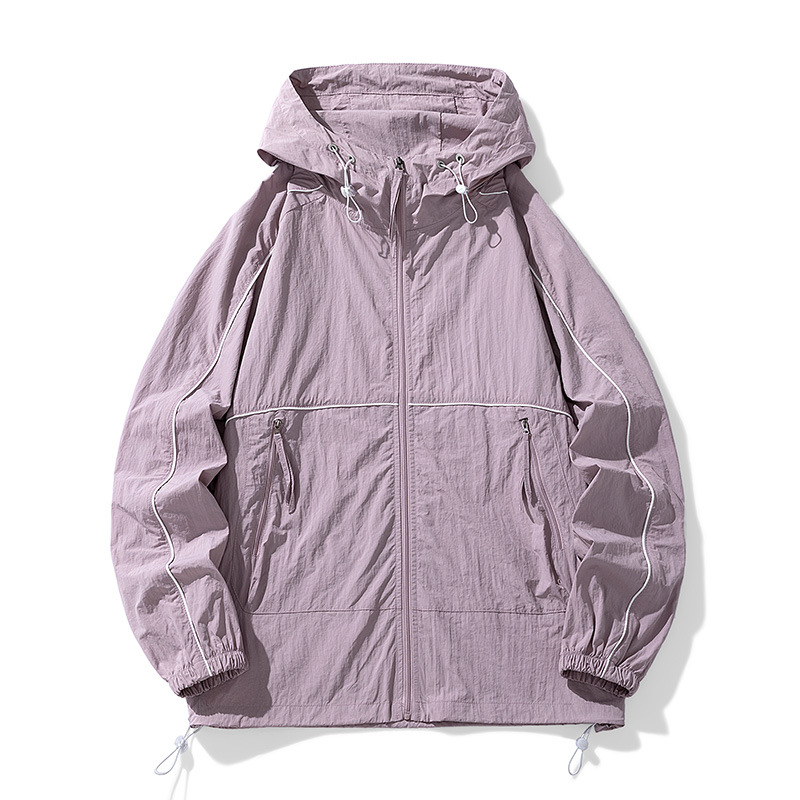 UPF50 päikesekaitsega meeste riided piiriülese väliskaubanduse pakkumiseks suurtele nahariietele suvine veekindel hingav kapuutsiga mantel Tide