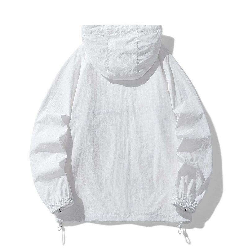 UPF50 päikesekaitsega meeste riided piiriülese väliskaubanduse pakkumiseks suurtele nahariietele suvine veekindel hingav kapuutsiga mantel Tide