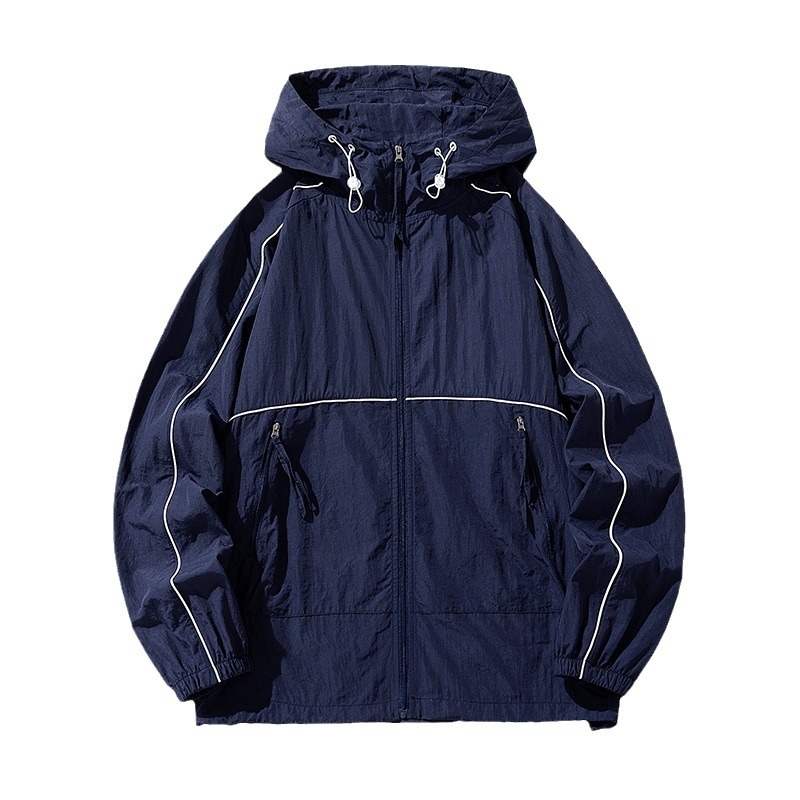 UPF50 päikesekaitsega meeste riided piiriülese väliskaubanduse pakkumiseks suurtele nahariietele suvine veekindel hingav kapuutsiga mantel Tide