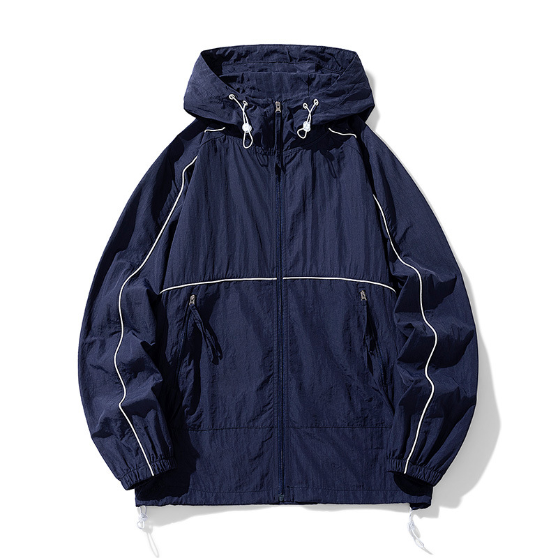 UPF50 päikesekaitsega meeste riided piiriülese väliskaubanduse pakkumiseks suurtele nahariietele suvine veekindel hingav kapuutsiga mantel Tide