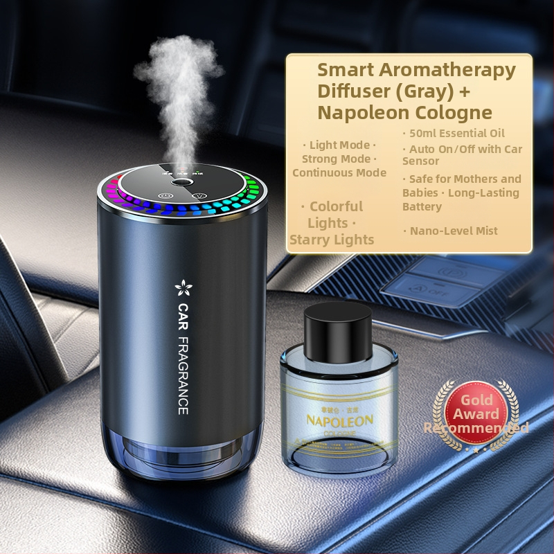 Krāsaina atmosfēras gaismas zvaigžņu augšdaļas aromterapijas mašīna automātiska smaržu izsmidzināšana automašīnas mājām divējāda lietojuma pikapa atmosfēras gaismas aromterapijas mašīna