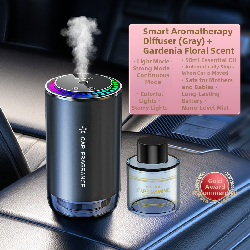 Krāsaina atmosfēras gaismas zvaigžņu augšdaļas aromterapijas mašīna automātiska smaržu izsmidzināšana automašīnas mājām divējāda lietojuma pikapa atmosfēras gaismas aromterapijas mašīna