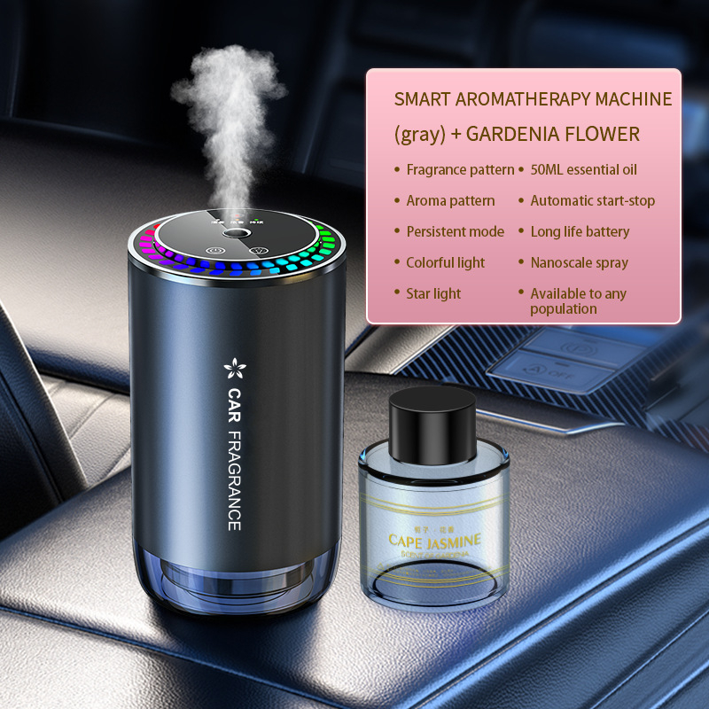 Krāsaina atmosfēras gaismas zvaigžņu augšdaļas aromterapijas mašīna automātiska smaržu izsmidzināšana automašīnas mājām divējāda lietojuma pikapa atmosfēras gaismas aromterapijas mašīna