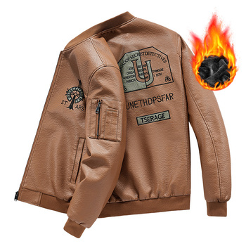 2024. aasta sügis-talve uus moesuund tikitud nahkmantel sametmantliga