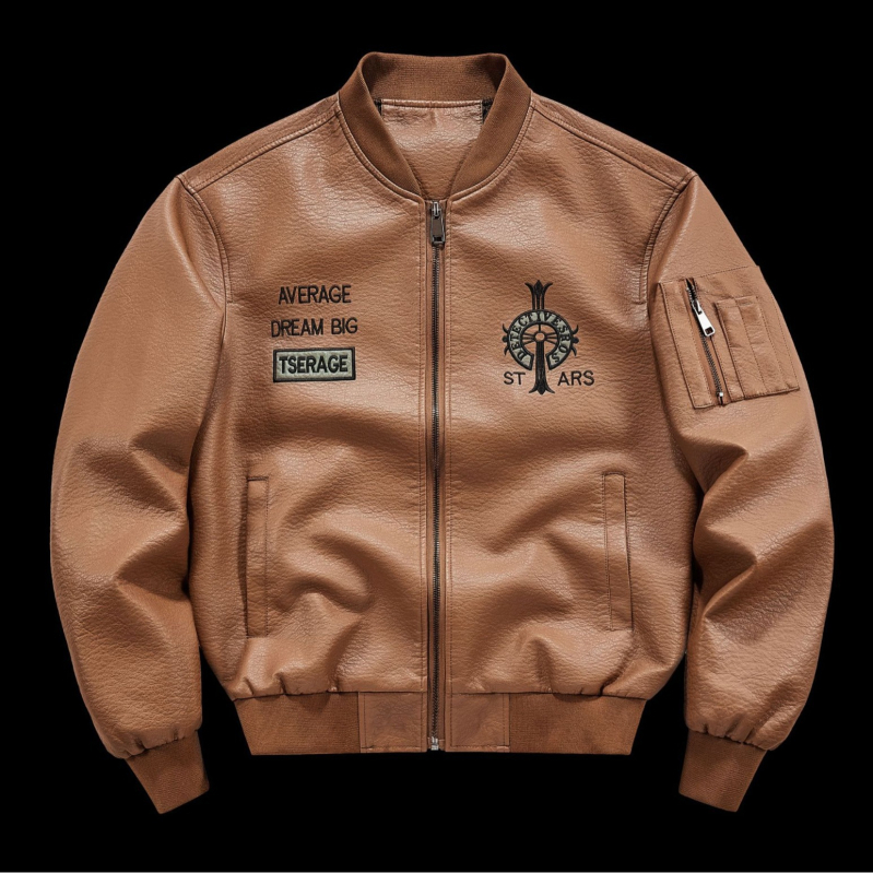 2024 m. rudens ir žiemos nauja mados tendencija – siuvinėtas odinis paltas su aksominiu paltu