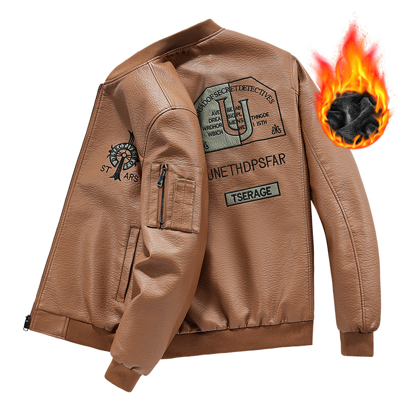 2024 m. rudens ir žiemos nauja mados tendencija – siuvinėtas odinis paltas su aksominiu paltu