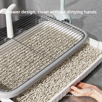 2025 m. stalčiaus tipo šunų tualetas, šunims, mažiems šunims, šuniukams, apsaugantis nuo žingsnių, smėlio dubenėlis, meškiukų kakučių dubenėlis