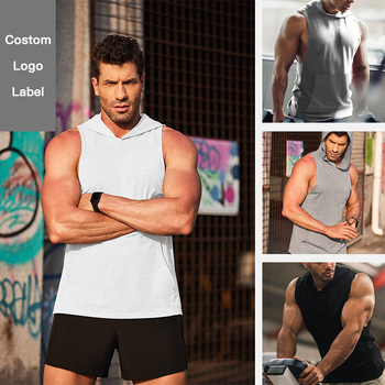 2023. aasta Amazoni meeste T-särk, ühevärviline kapuutsiga, varrukateta spordi-, fitness- ja Euroopa ning Ameerika meeste lahtine vest, meeste riided