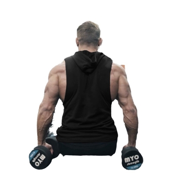 Ανδρικό μπλουζάκι Amazon 2023 μονόχρωμο με κουκούλα, αμάνικο, αθλητικό, γυμναστήριο, ευρωπαϊκά και αμερικανικά ανδρικά ρούχα, φαρδύ γιλέκο