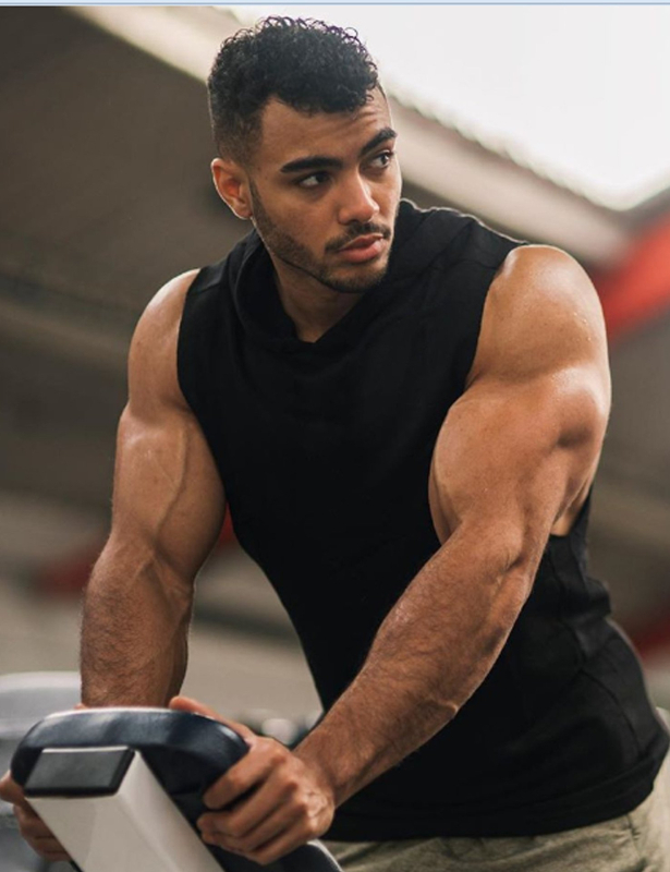 2023. aasta Amazoni meeste T-särk, ühevärviline kapuutsiga, varrukateta spordi-, fitness- ja Euroopa ning Ameerika meeste lahtine vest, meeste riided